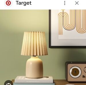 Nwt Set Of Cream Table Lamps. 10". Super Cute For Bedroom. Switch On Plug.